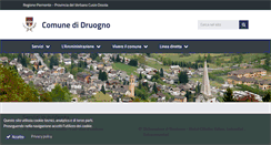 Desktop Screenshot of comune.druogno.vb.it